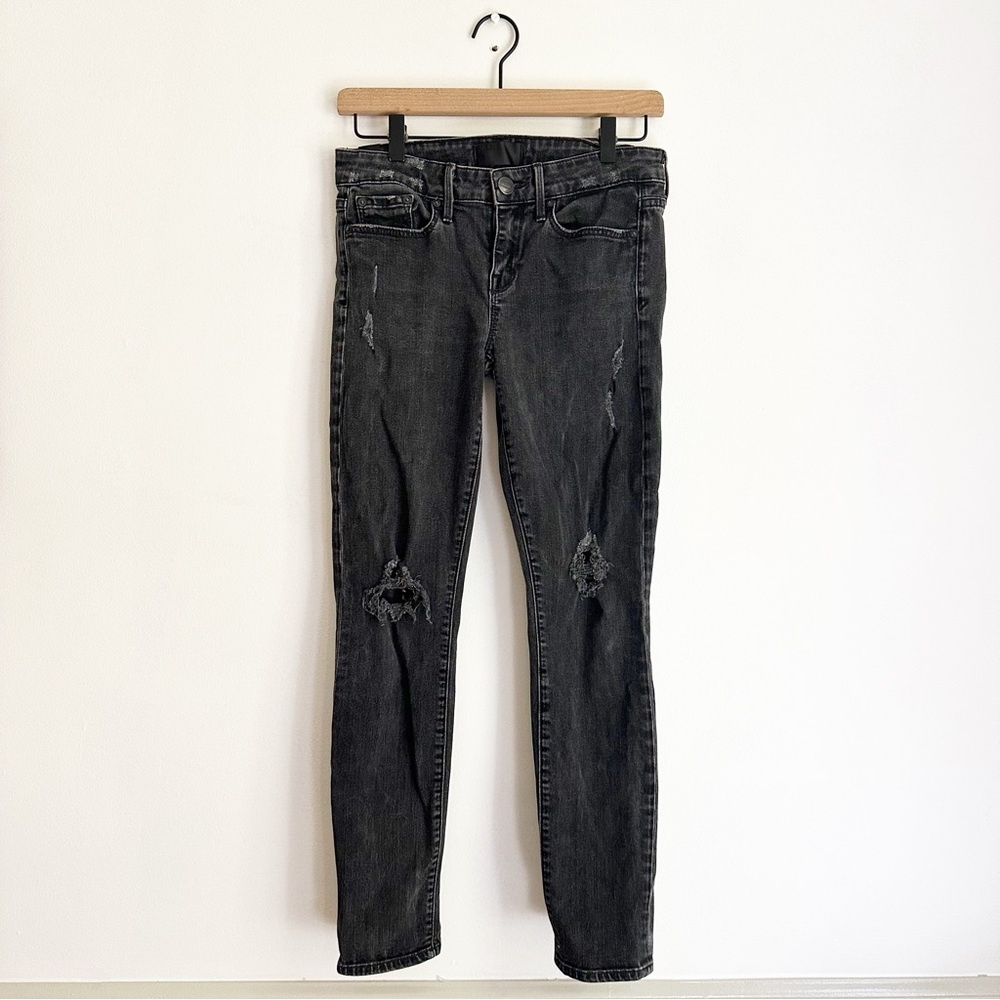 VINCE vntg black distressed skinny jeans